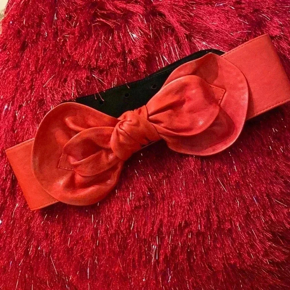 GORGEOUS red leather belt size S-L , Unbranded, new - Picture 1 of 3